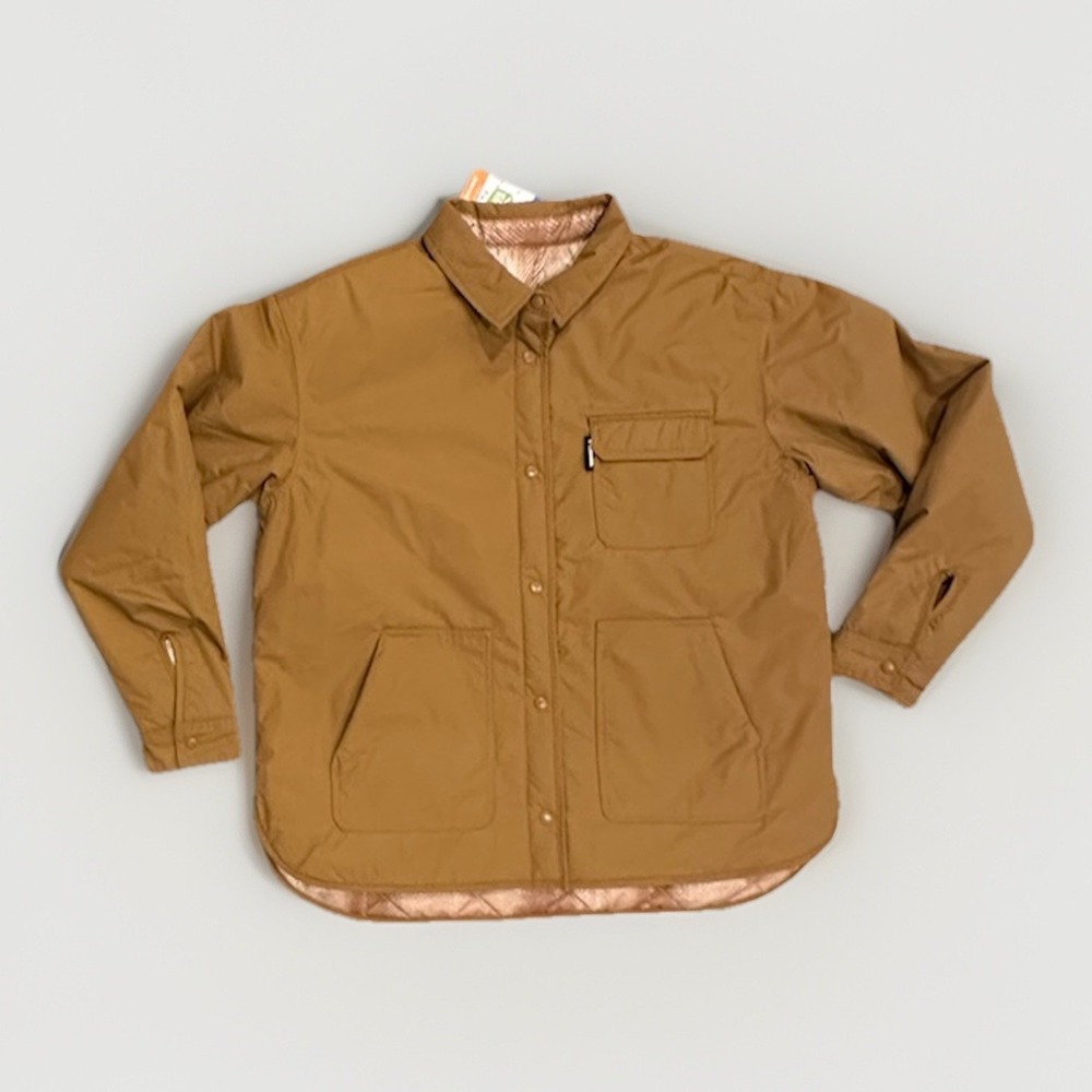 Columbia Women's Longhorn Ridge Reversible Shirt Jacket, Brown, Large, New